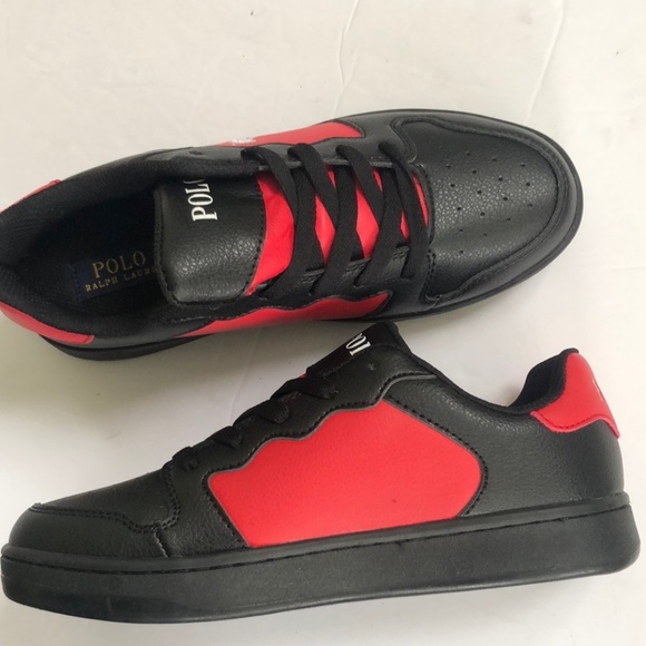 Polo Ralph Lauren Women's Black & Red Shoes SZ 4.5 - Picture 4 of 8